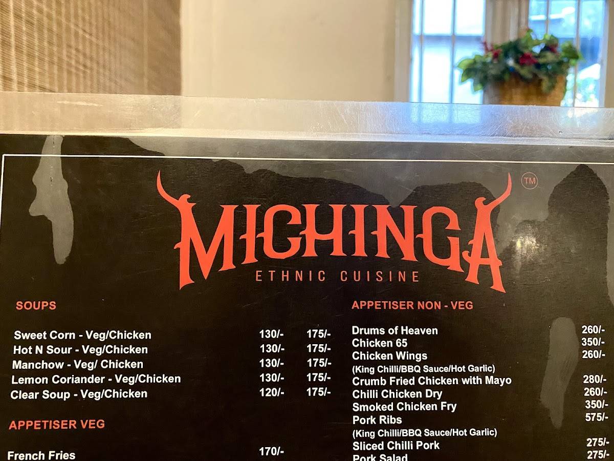 Michinga Restaurant menu