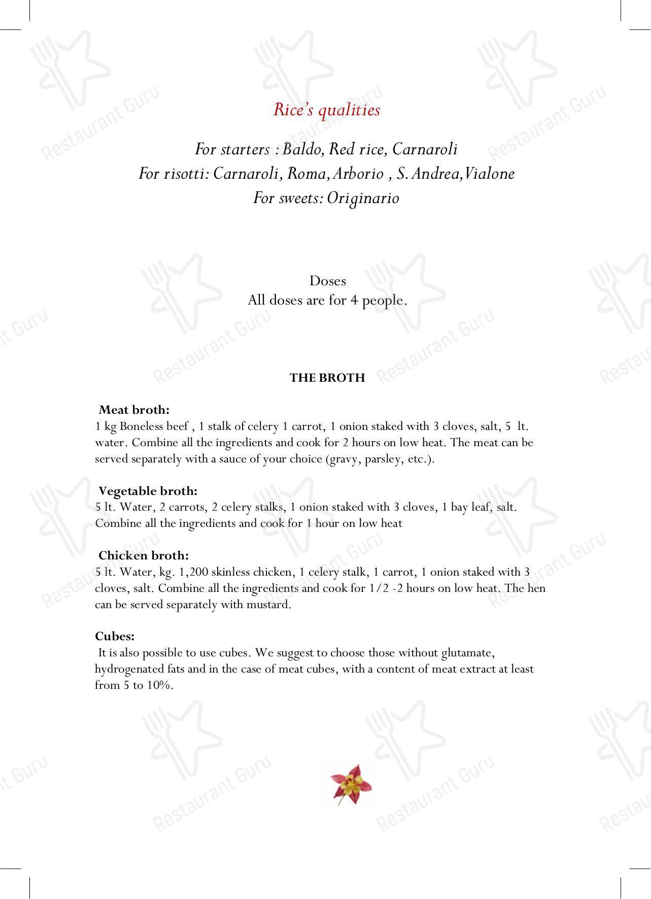 Casa Fontana - 23 Risotti-chiuso per ferie- riapre il 13 gennaio cena in Milano - Menu