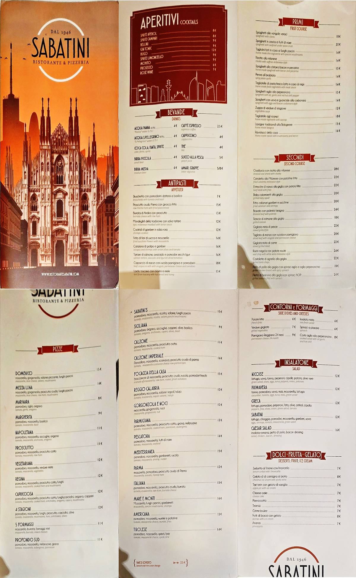 Menu di Sabatini 