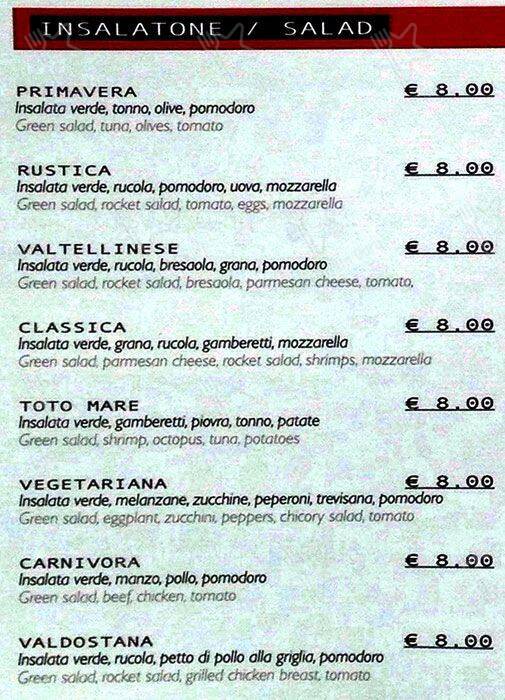 Menu di Stella di Juliette 