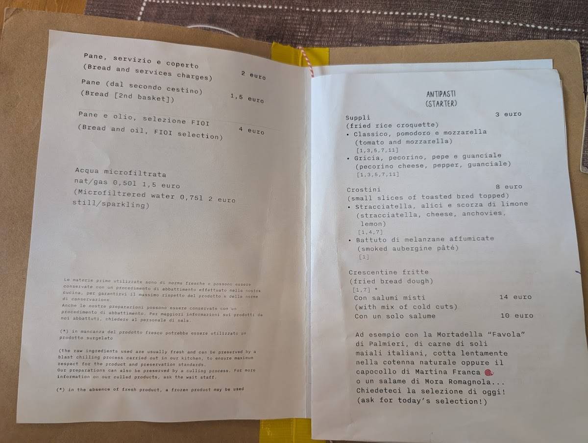 Menu di Mimì E Cocotte 