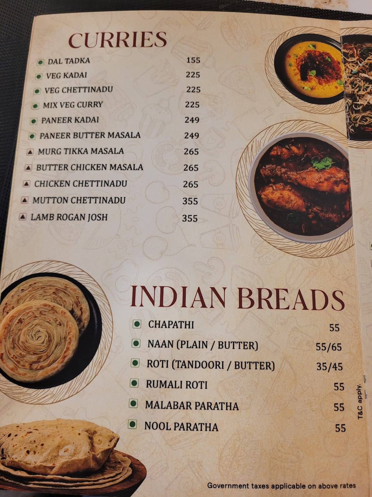 Mirchi Express Restaurant menu