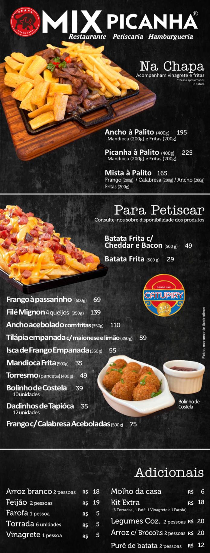 Mix Picanha Olímpia cardápio