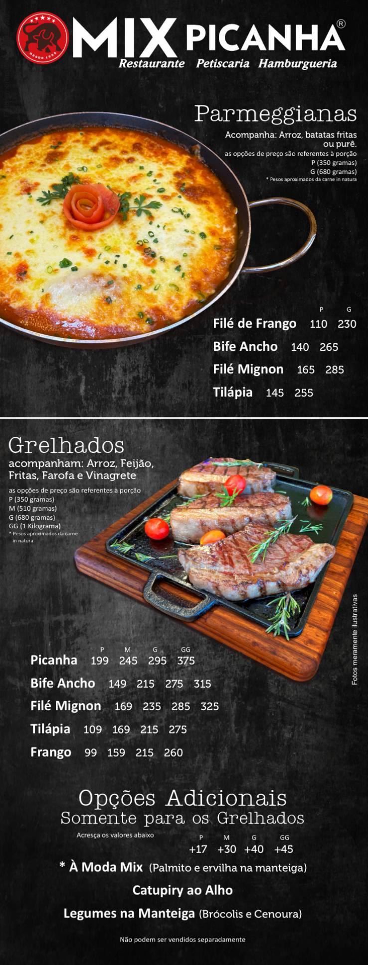 Mix Picanha Olímpia cardápio