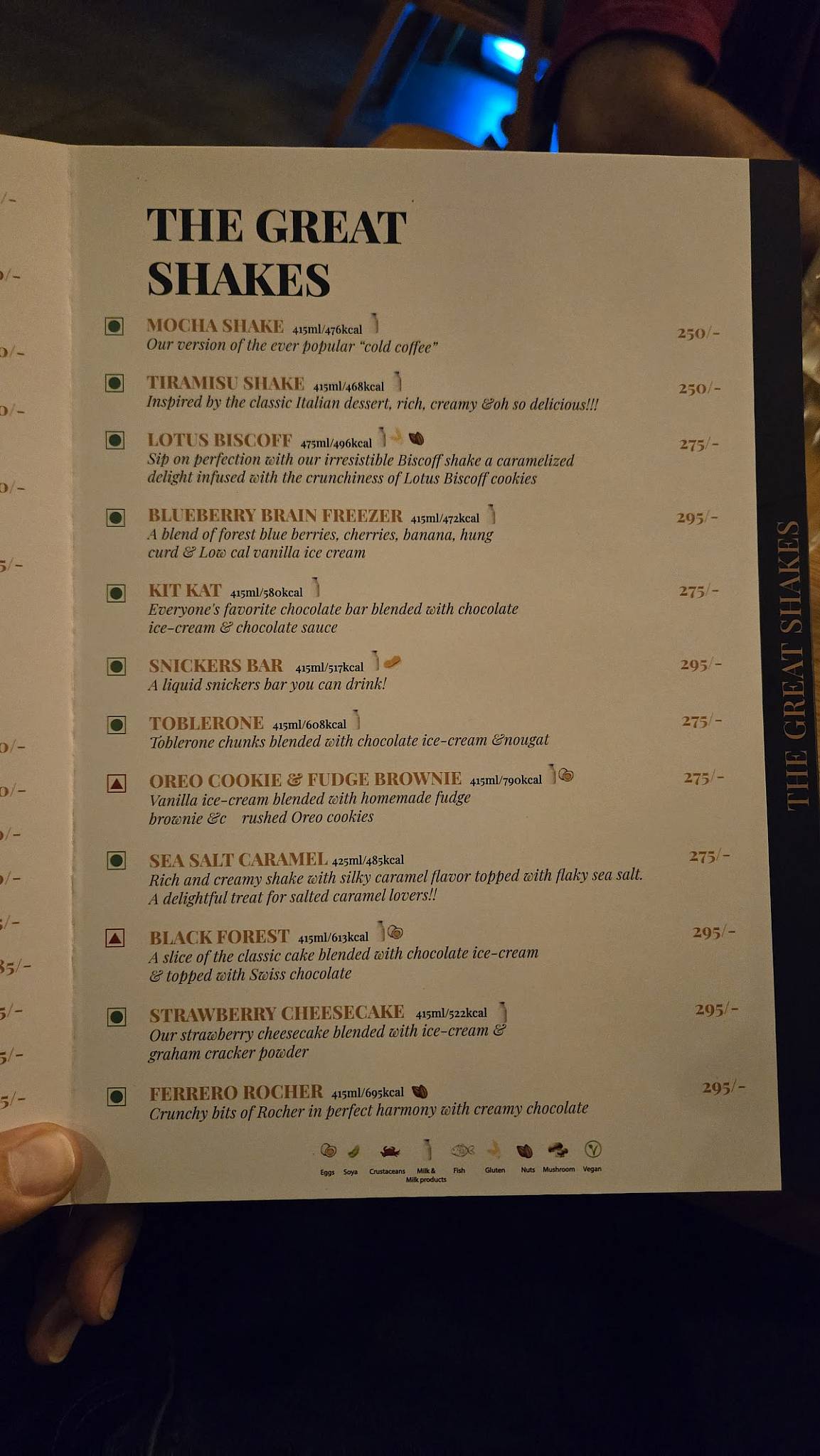 Mocha Café & Bar menu