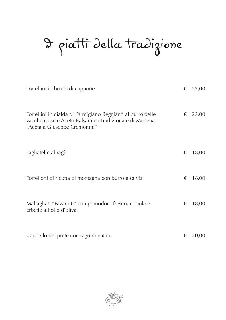 Menu di Ristorante Europa 92 Ristorante Pavarotti 