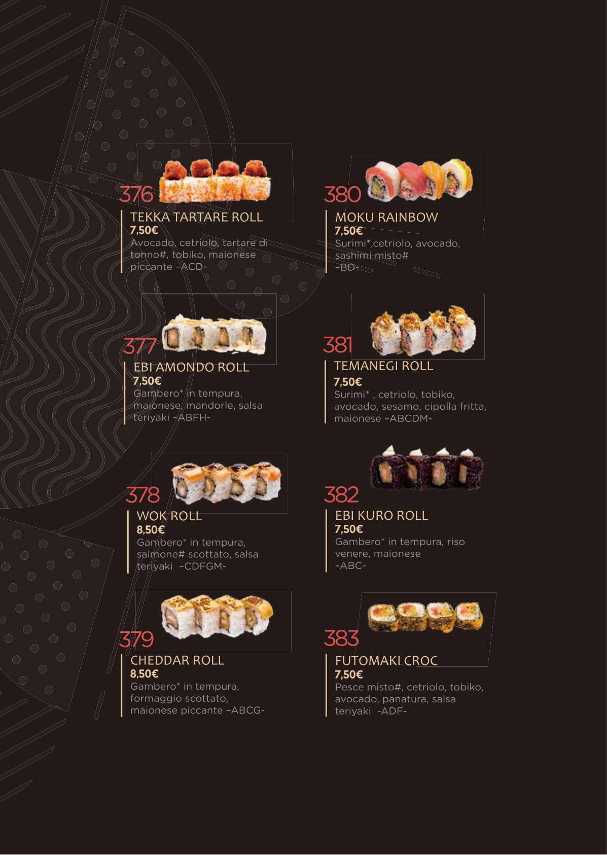 Menu di Moku Tiburtina 