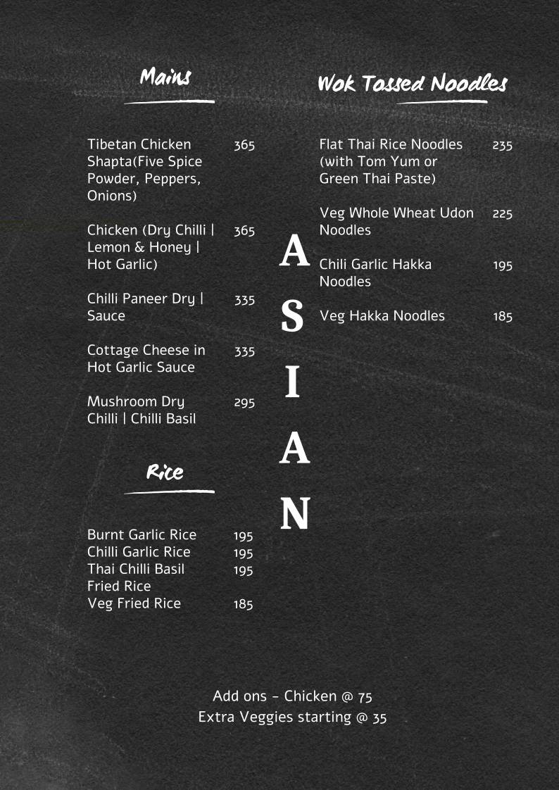 Monastery Cafe menu