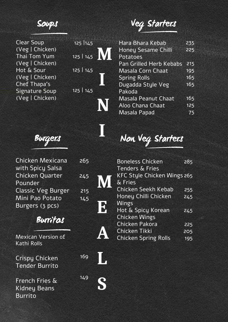 Monastery Cafe menu
