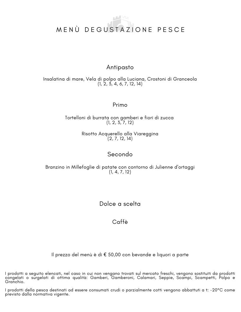 Menu di La Taverna della Rocca 
