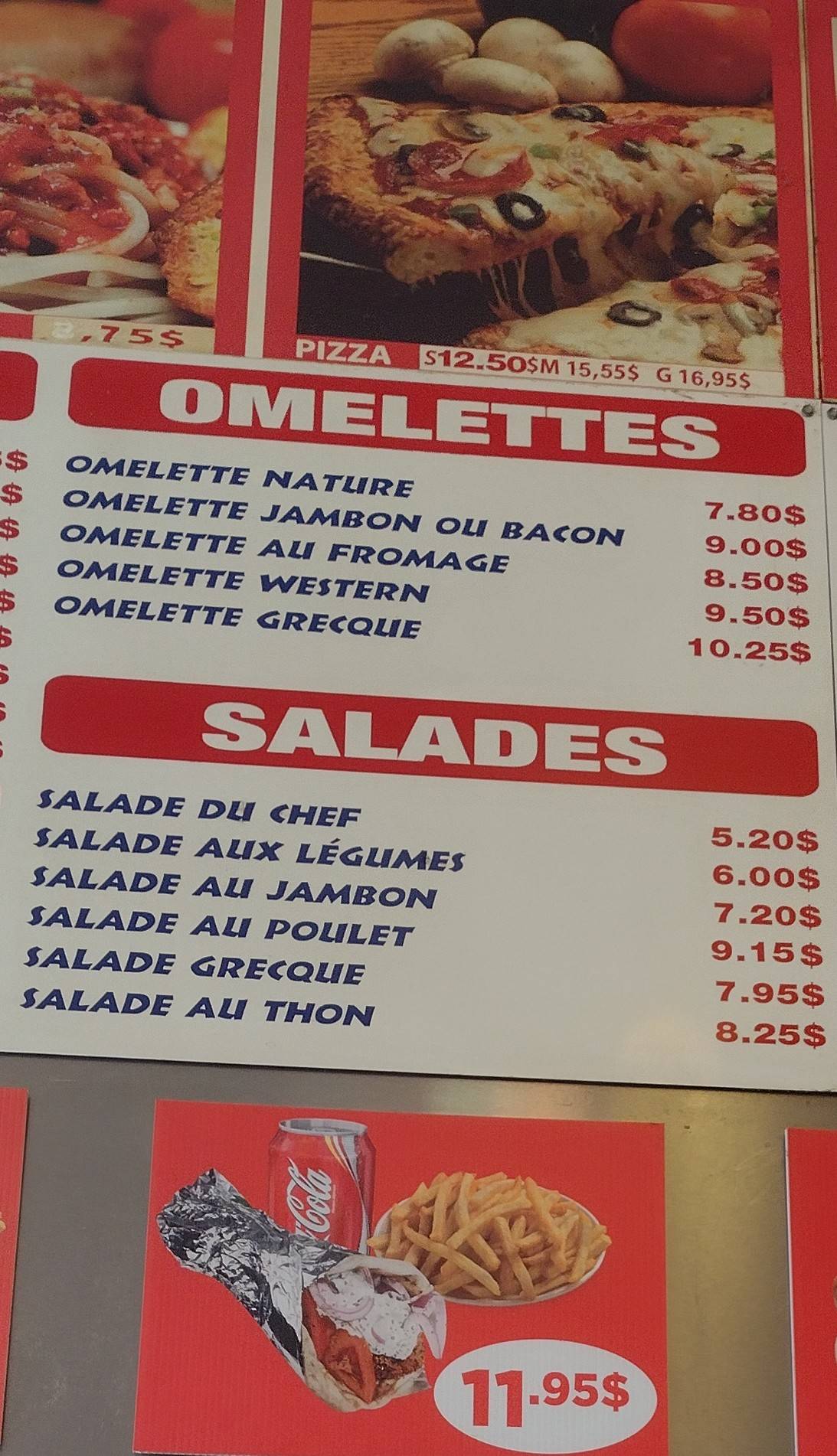 Menu de Nouveau Système Beaubien