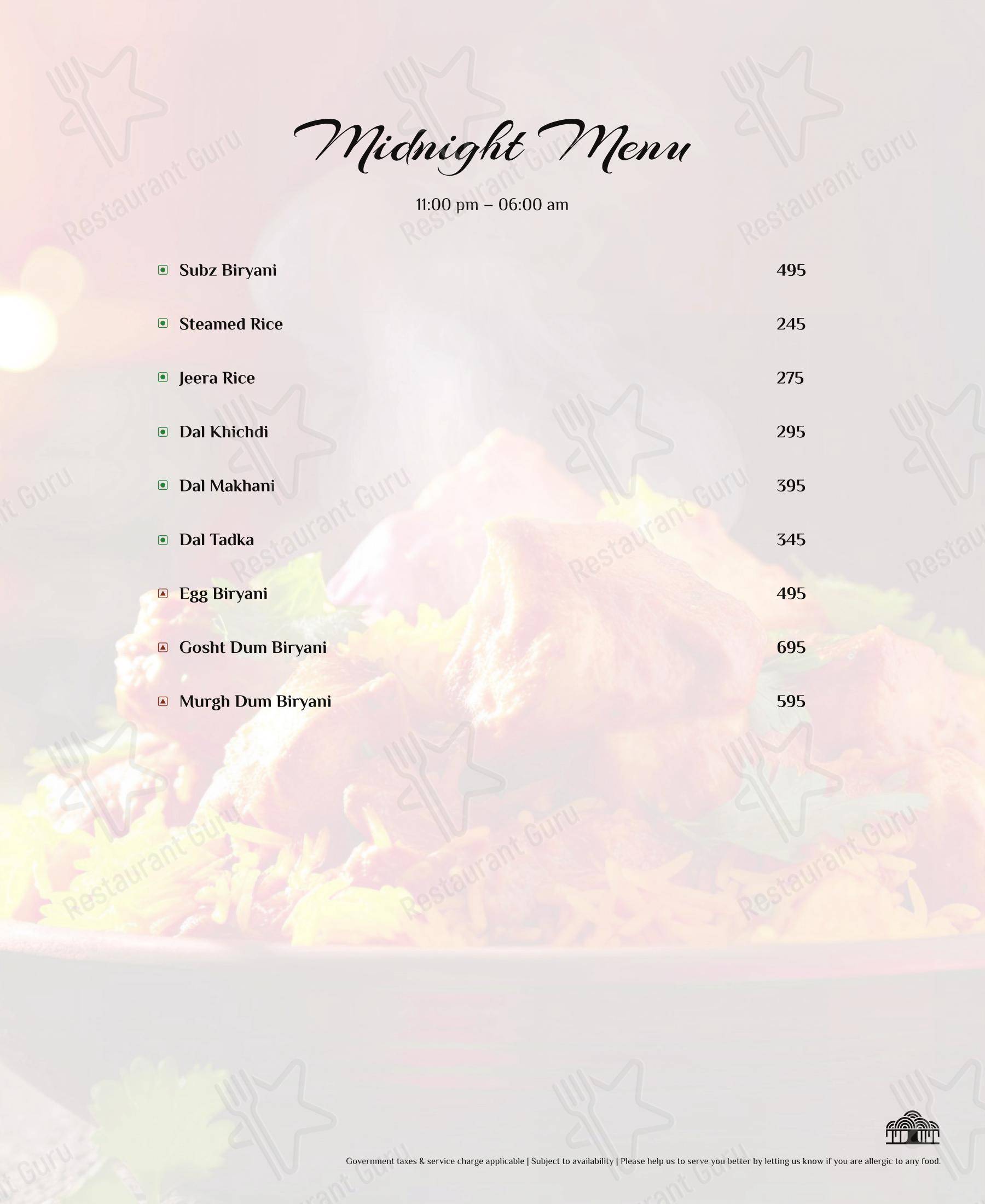 菜单 for Moon Tree Cafe in Kolhapur