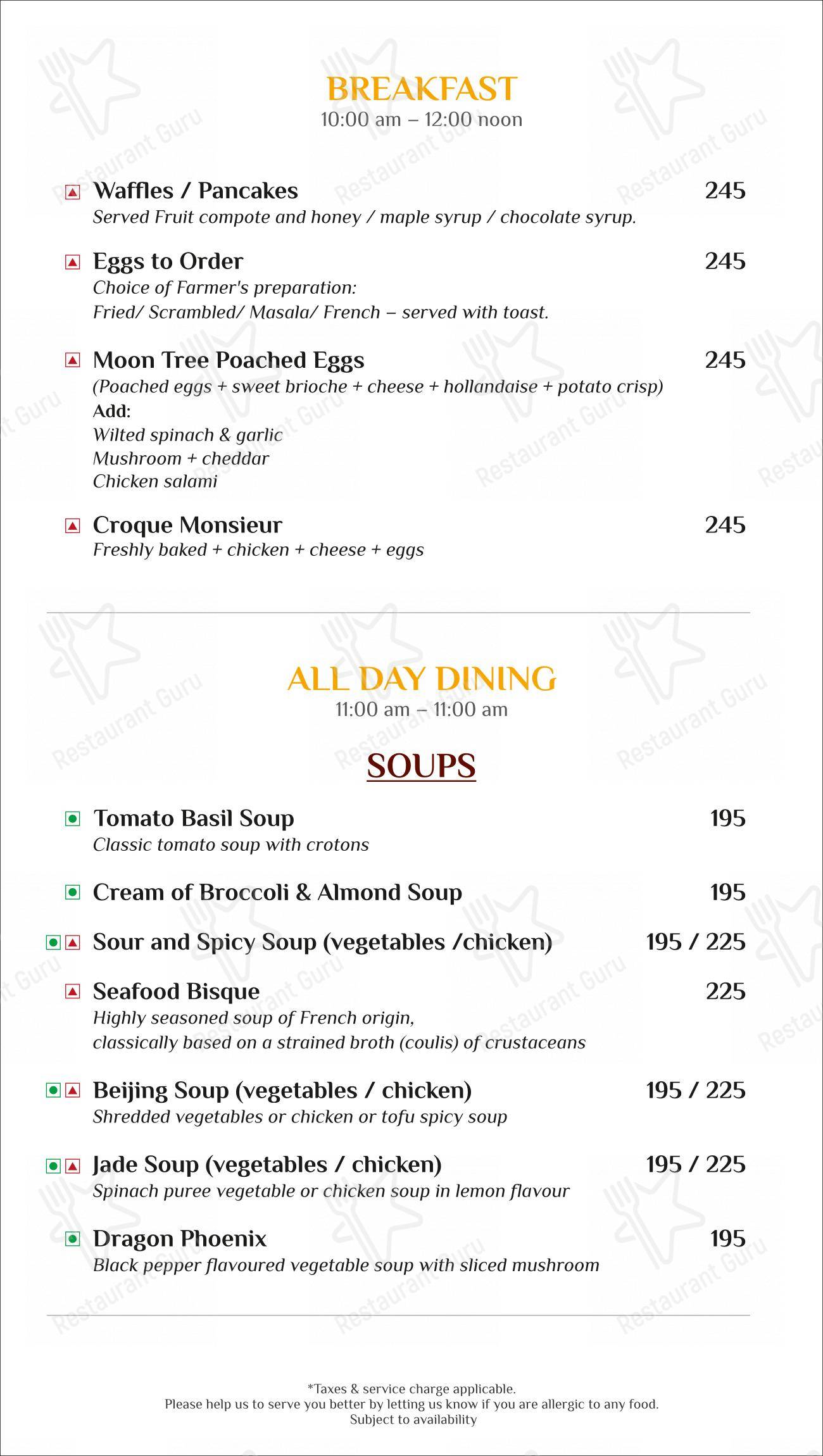 Moon Tree Cafe - Menu