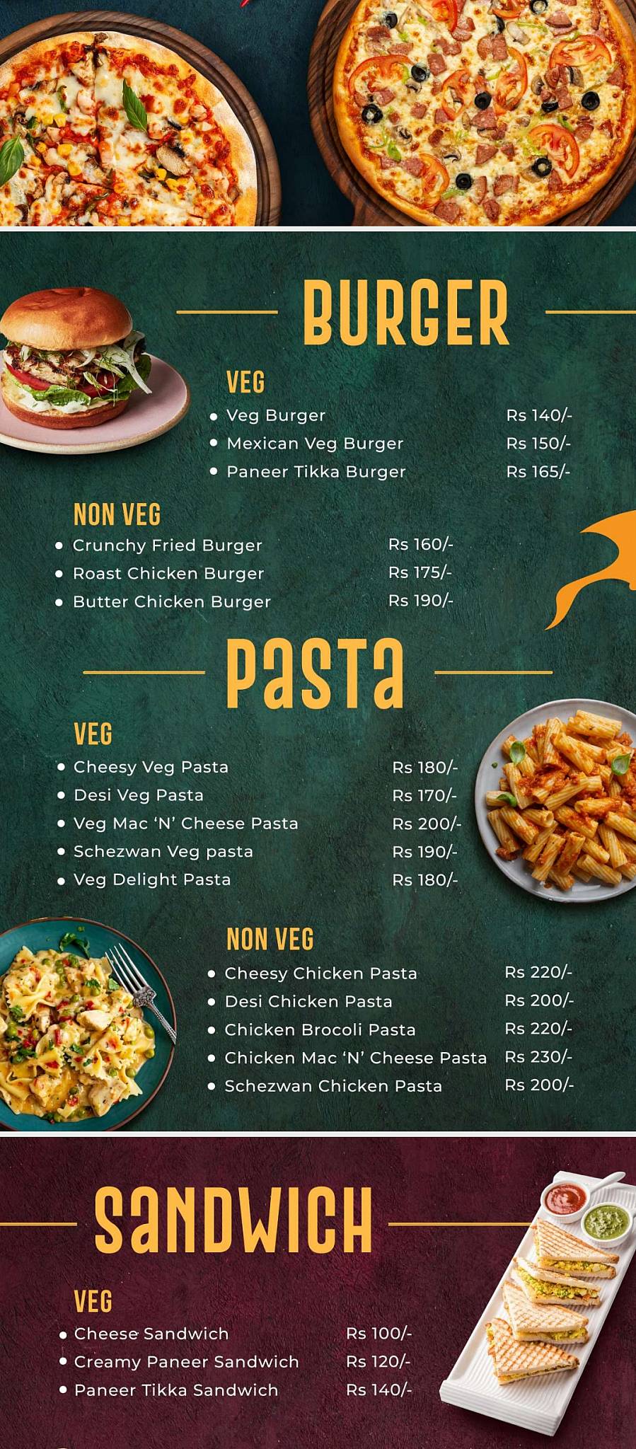 Moto Space Restaurant & party Hall A/C menu