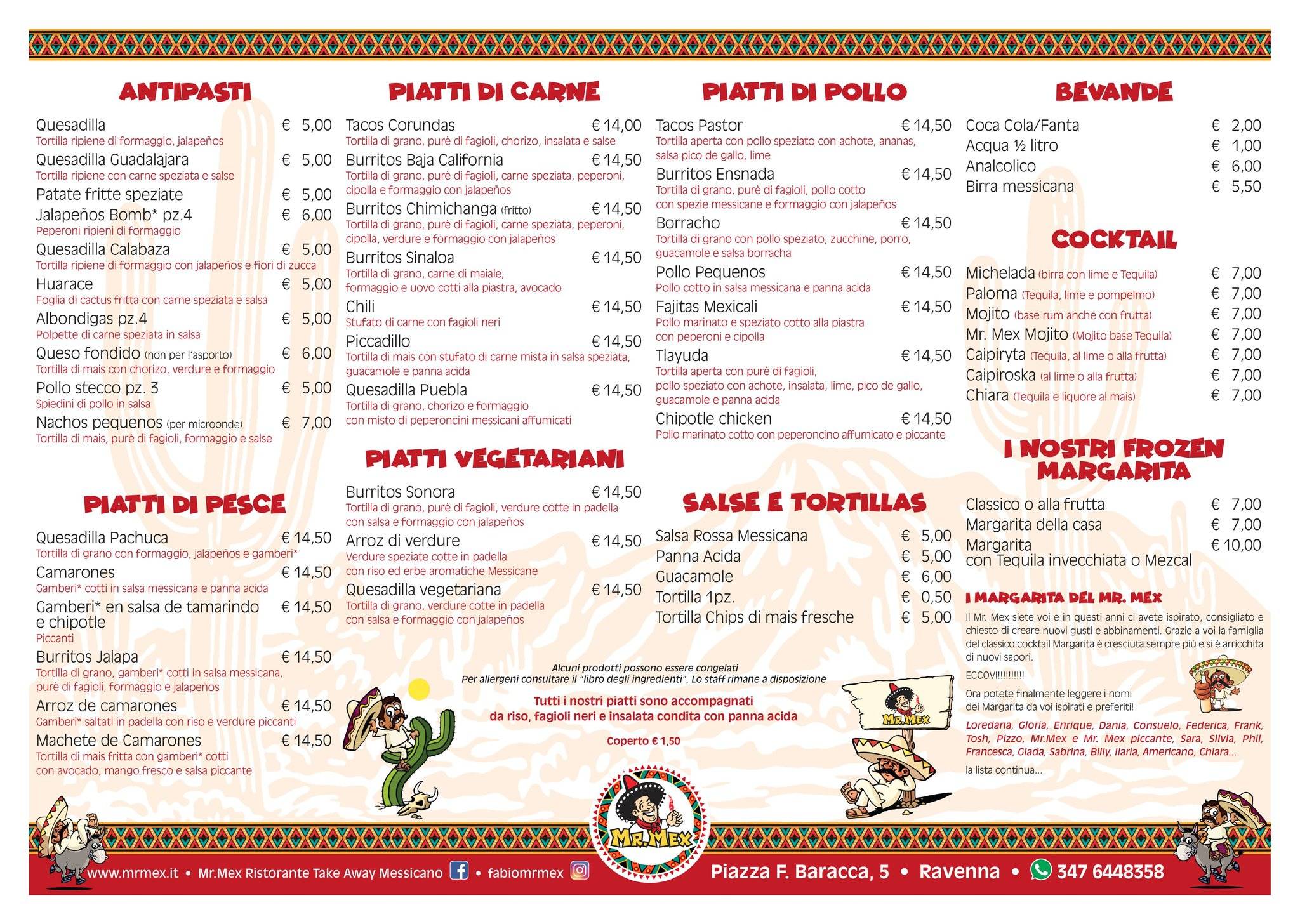 Menu di Mr. Mex 