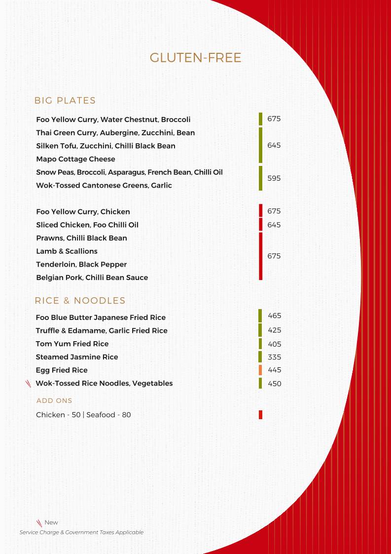 Foo Bandra menu