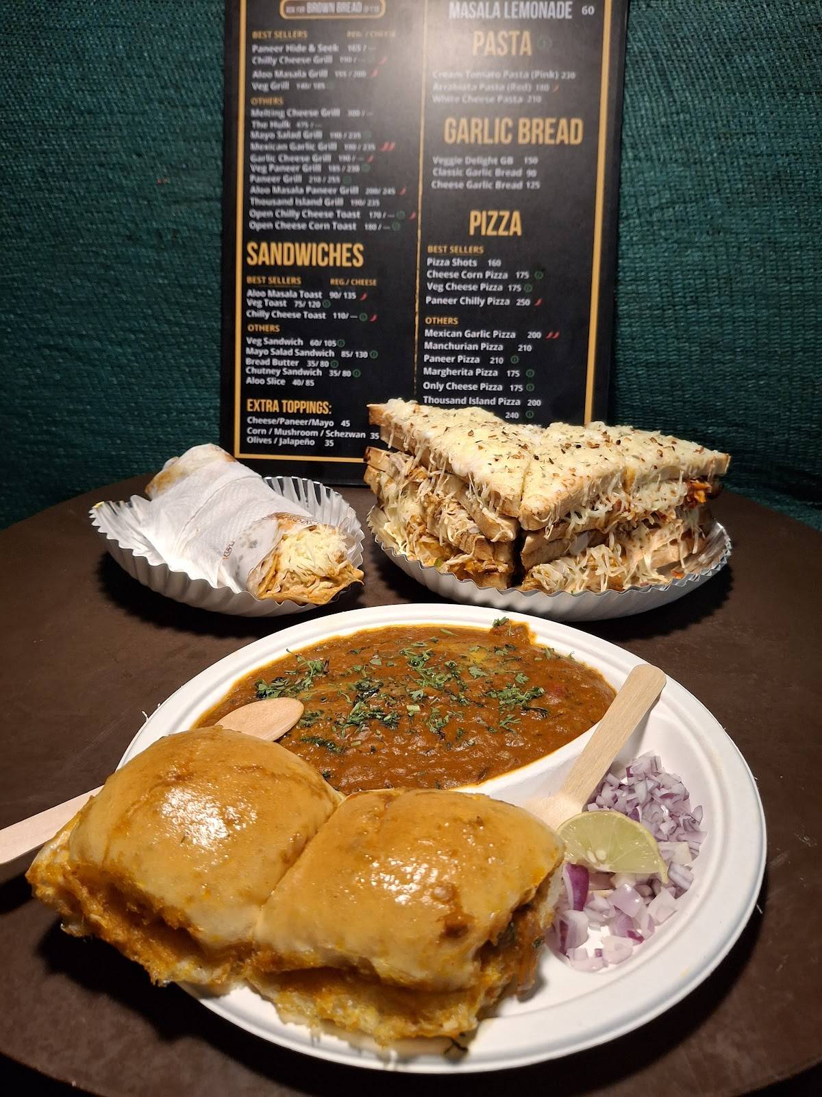 Om Snacks - Sandwiches, Chaat shop, Pav Bhaji Shop, Pizza Delivery, Fast Food Restaurant in Andheri East menu