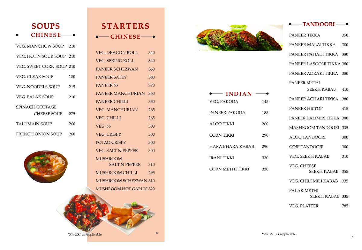 Sai Krishna Restaurant menu