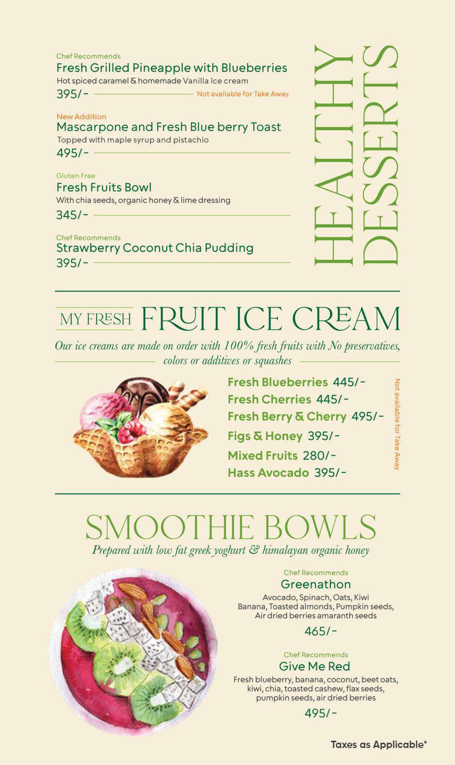 MyFresh Kitchen & Cafe menu
