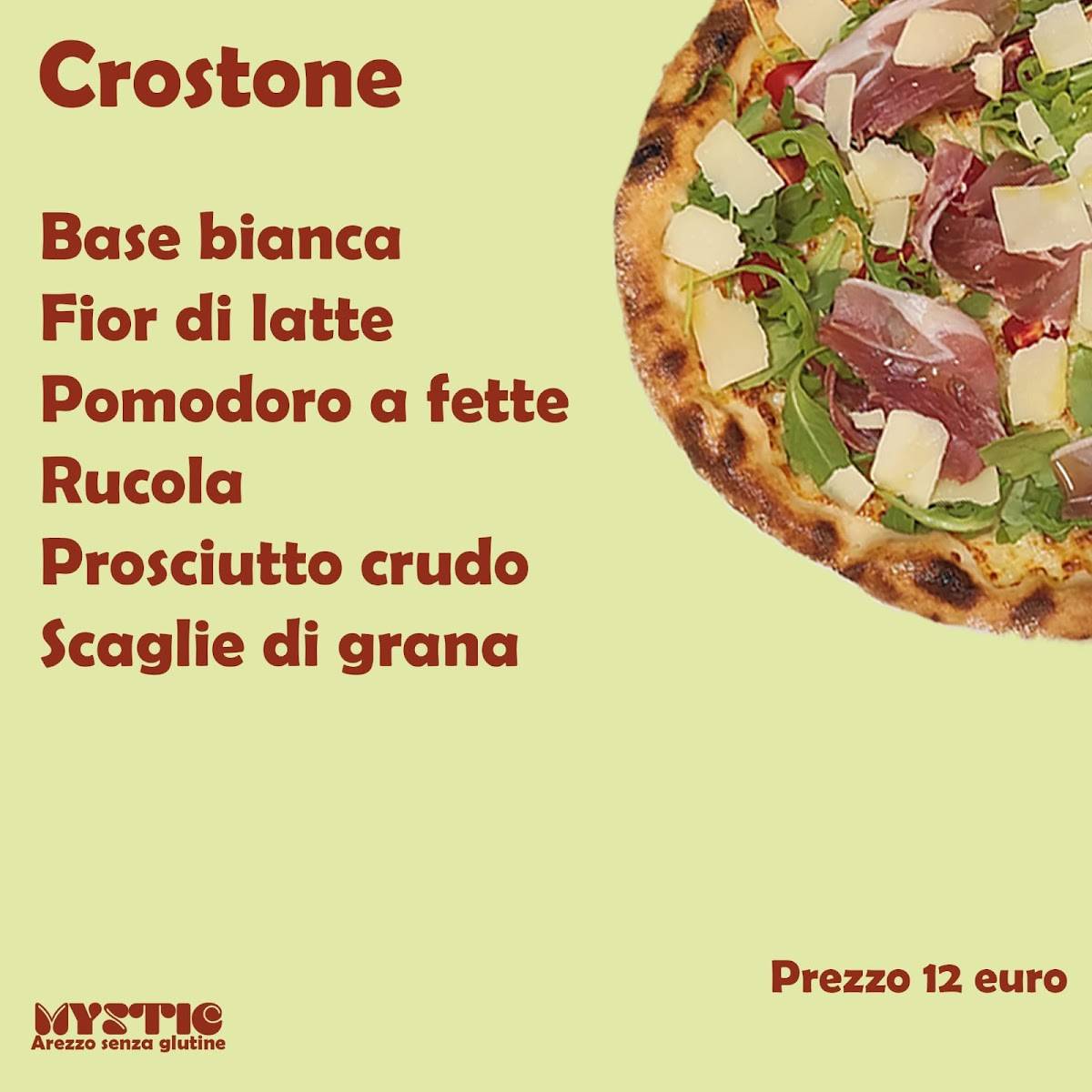 Menu di Mystic Arezzo senza glutine 