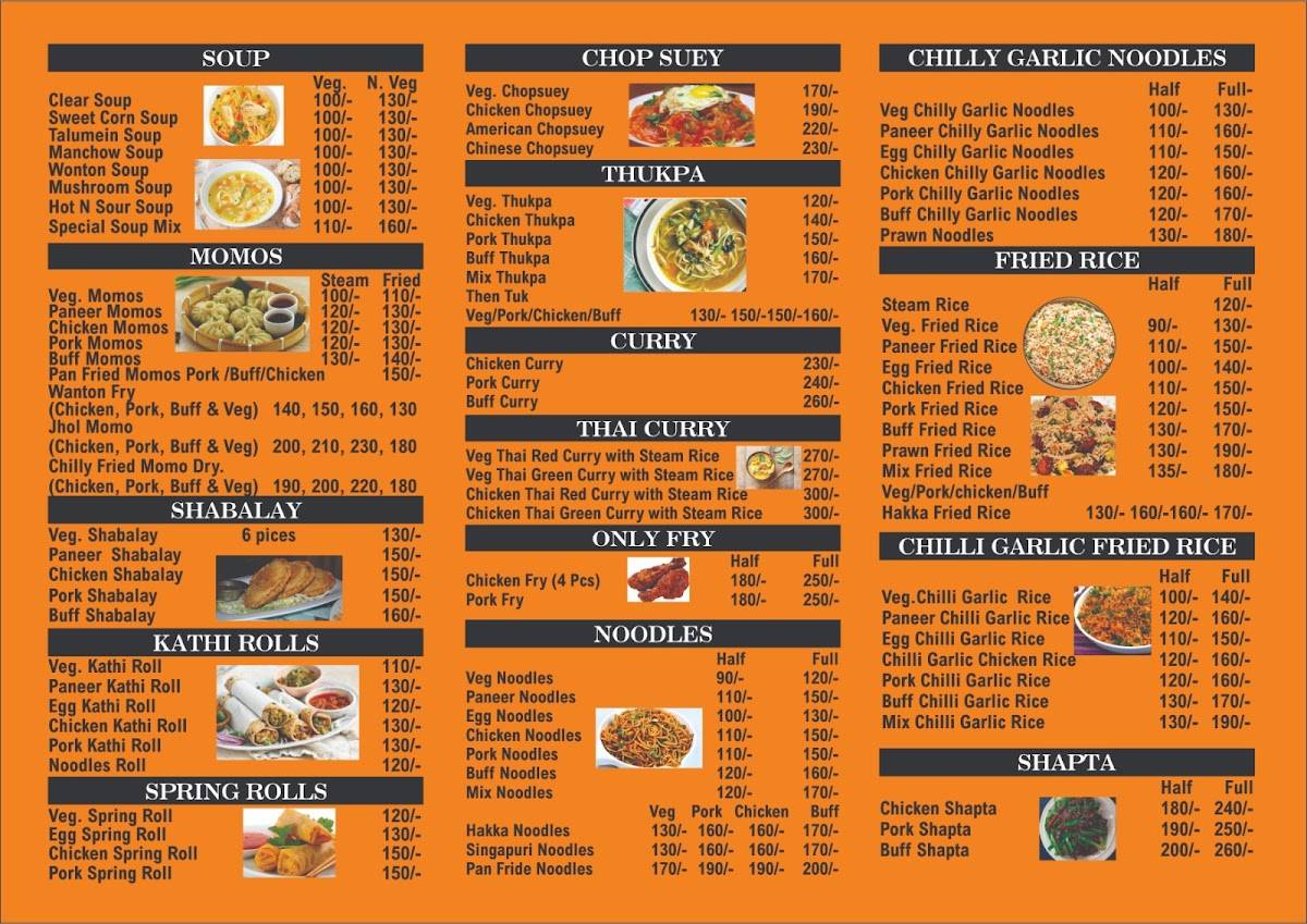 NEPA KITCHEN CHINESE FOOD menu