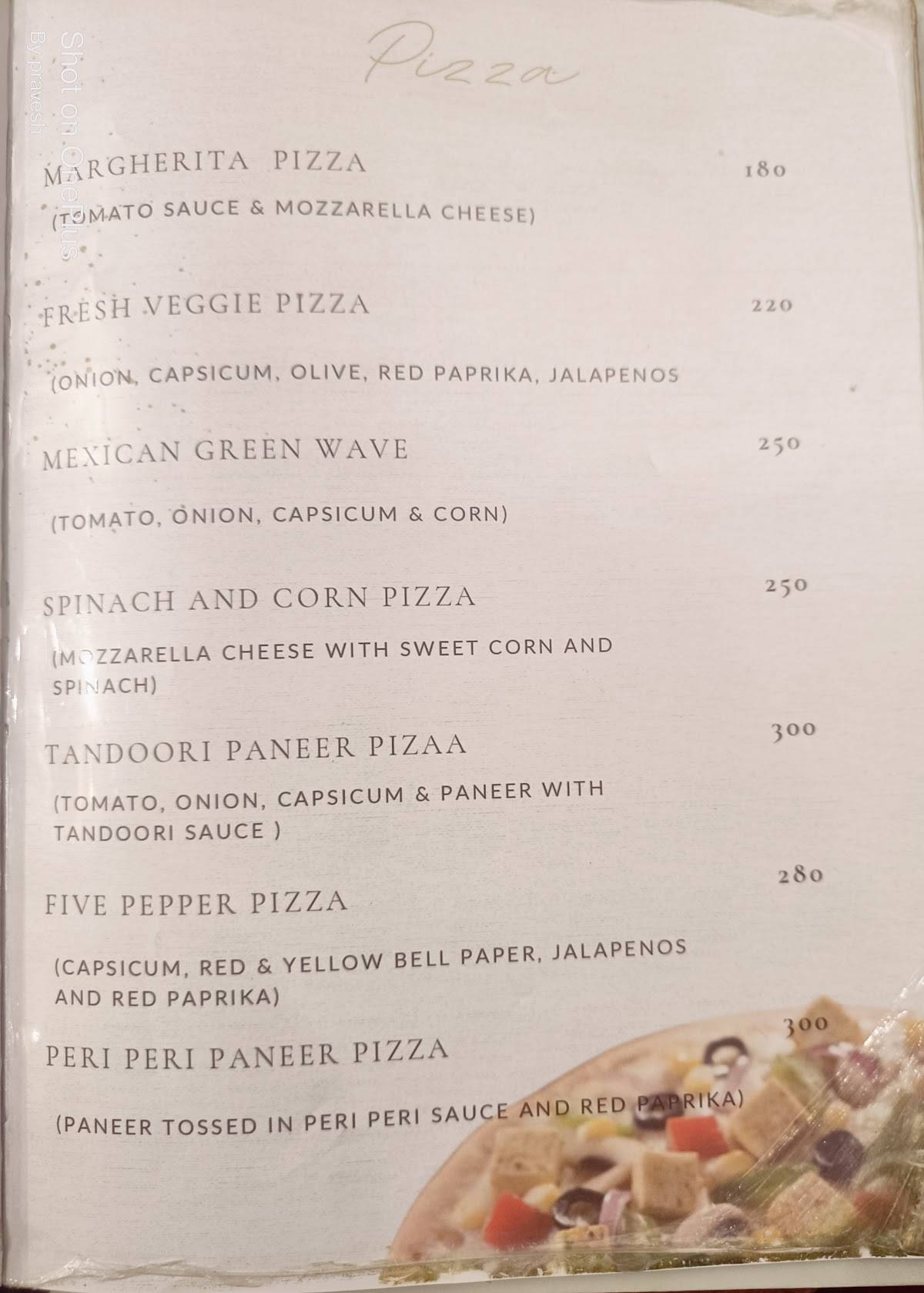 NIRVANA Café & Restaurant menu