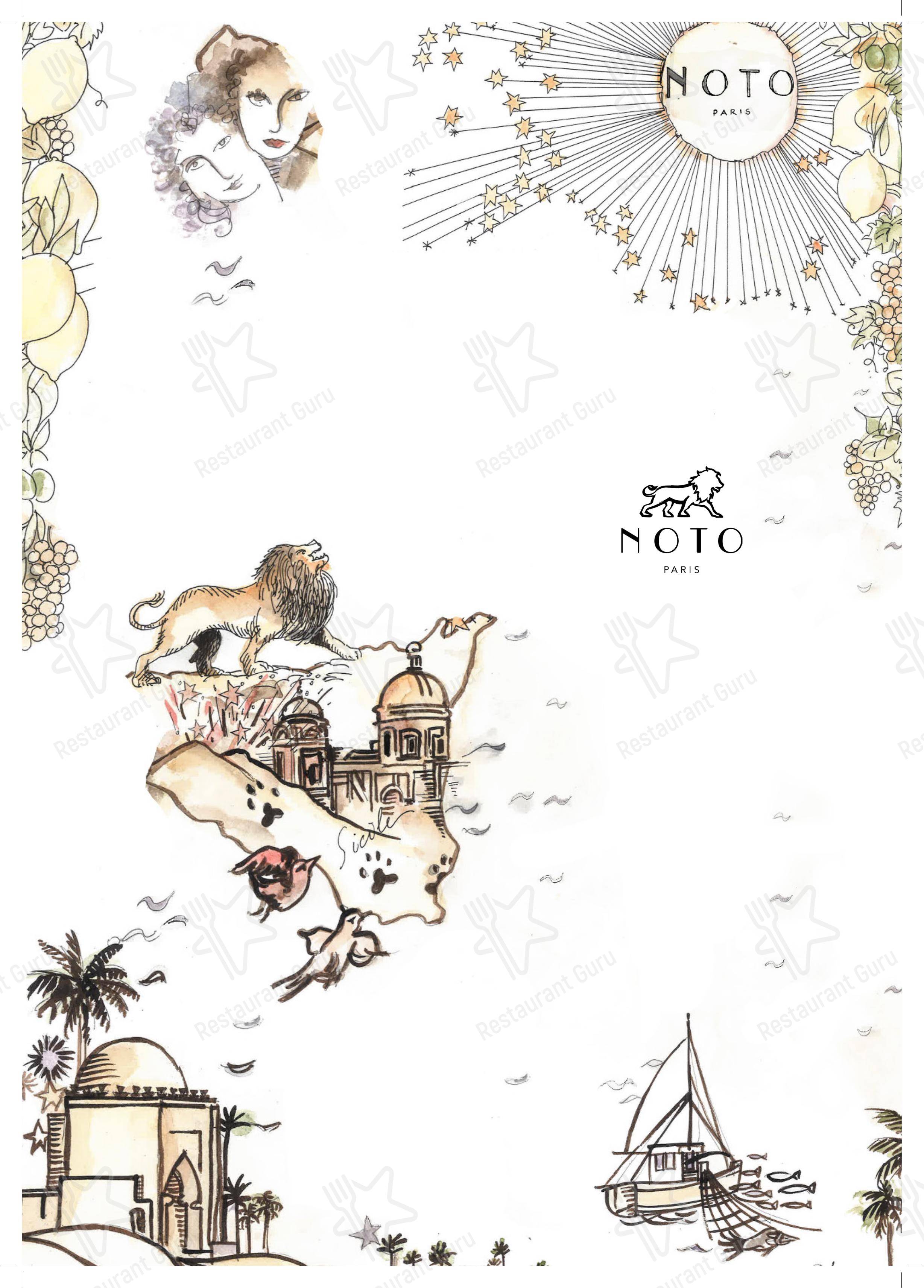 NOTO Paris dans Paris - 菜单