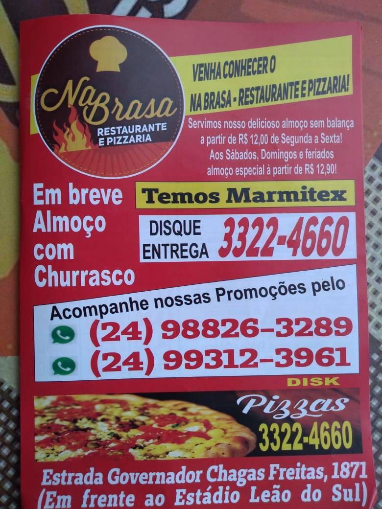 Menu Em Na Brasa Restaurante E Pizzaria Barra Mansa