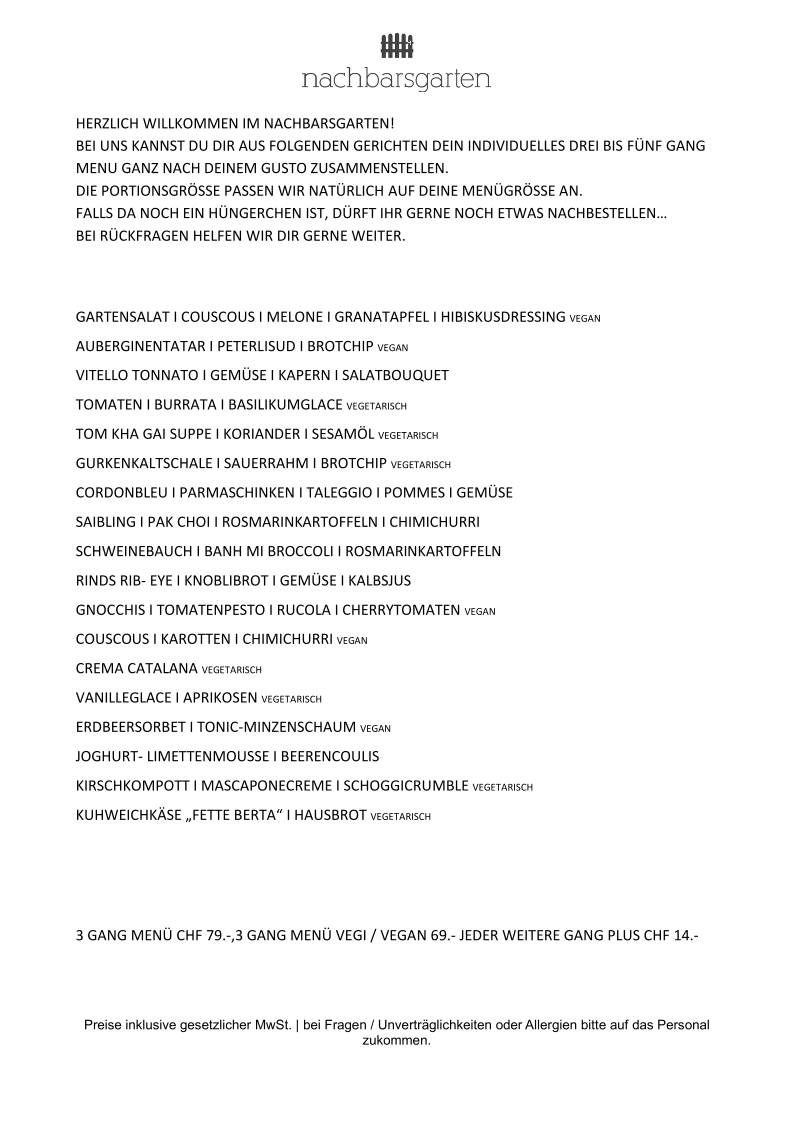 Menu di Nachbarsgarten 