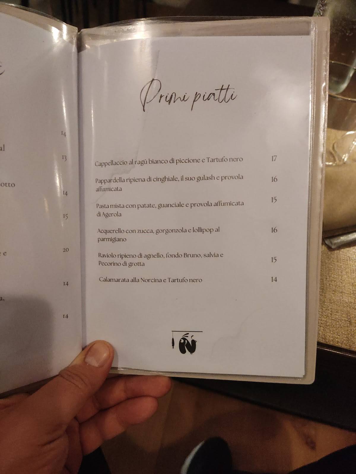Menu di Ristorante Nadir 