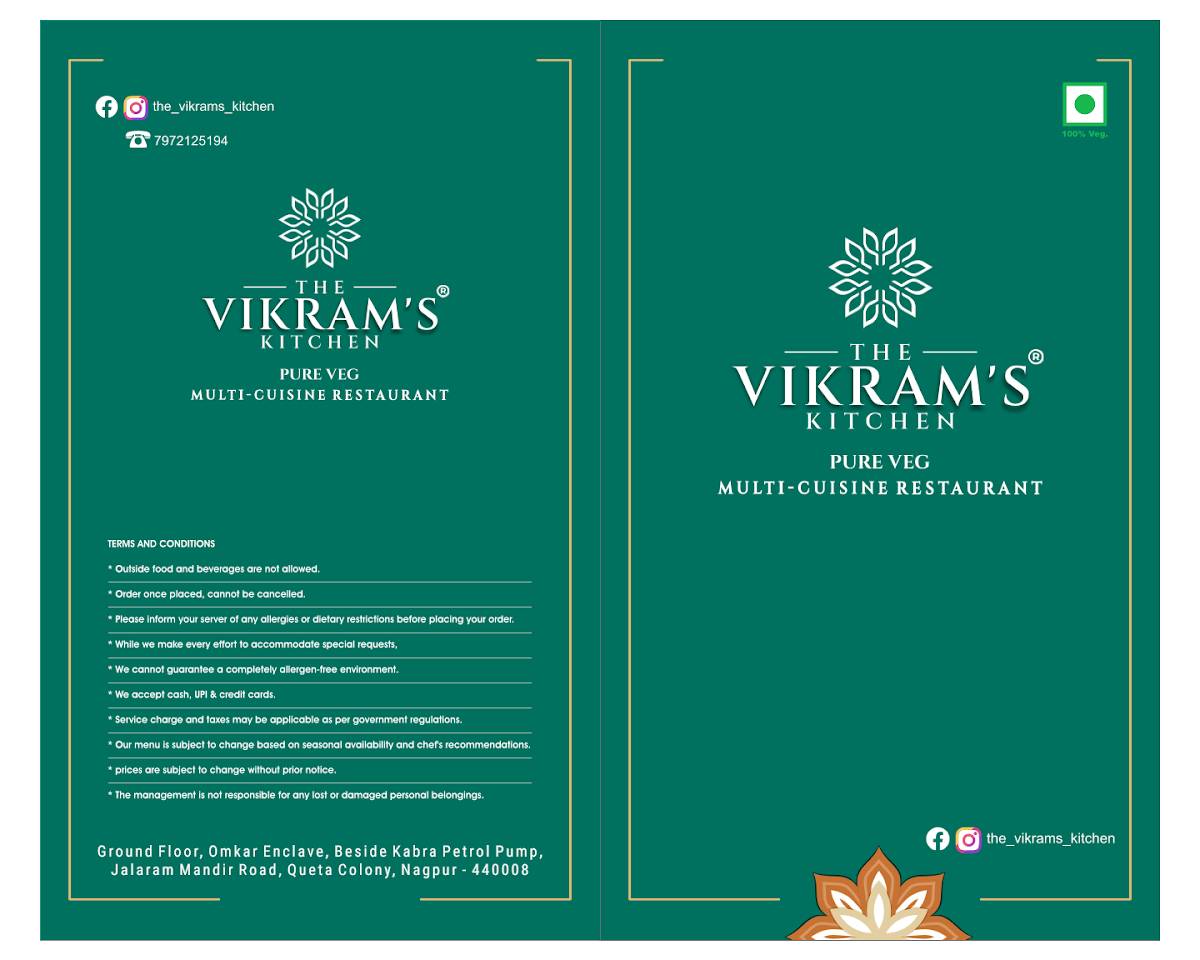The Vikram's Kitchen menu