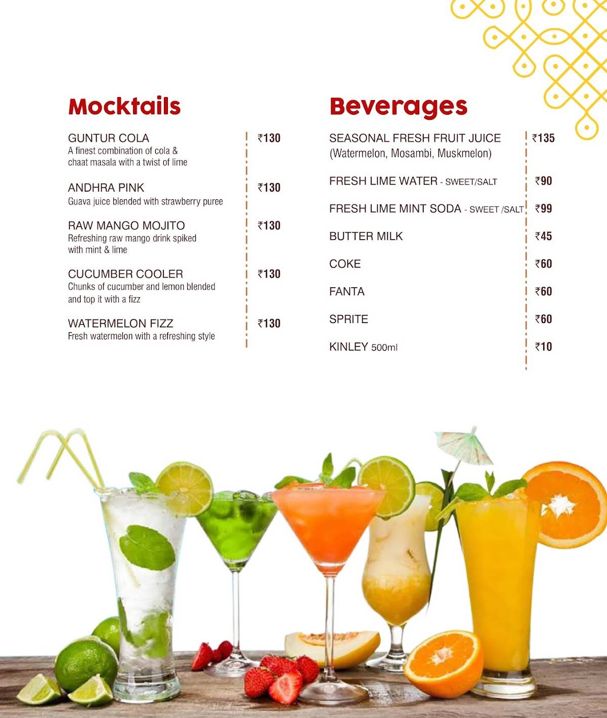 Nandhana Palace - Andhra Style Restaurant - KR Puram menu