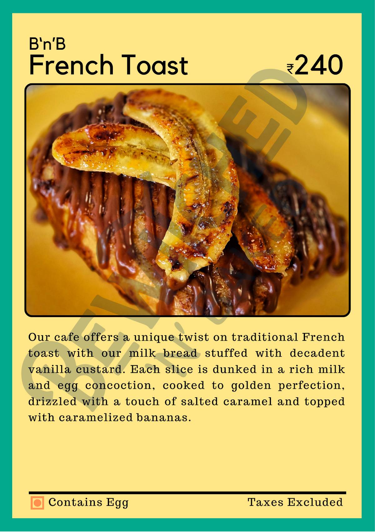 Bewitched 'n' Baked by Bar Silva menu