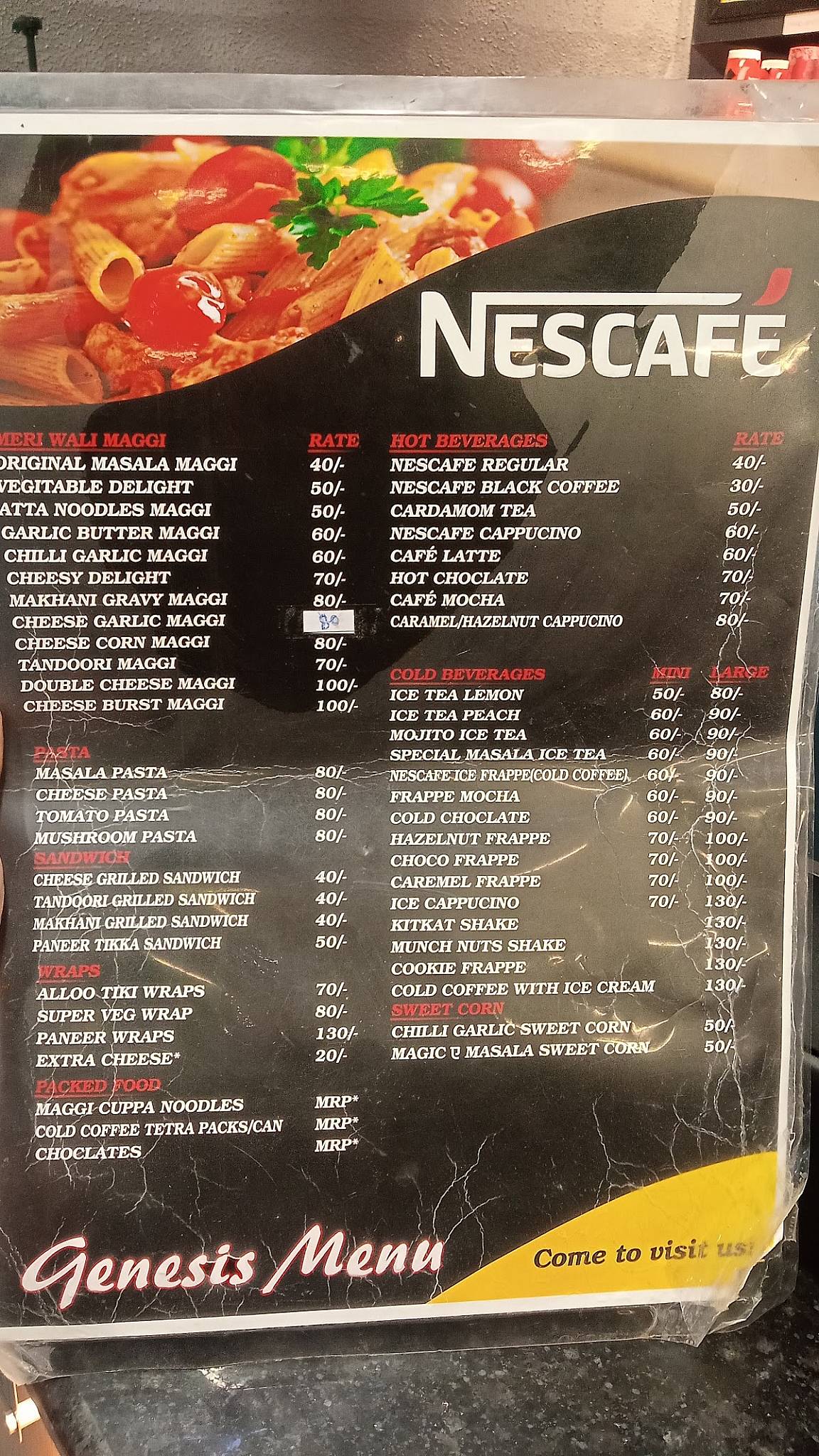 Nescafe sec-6 menu
