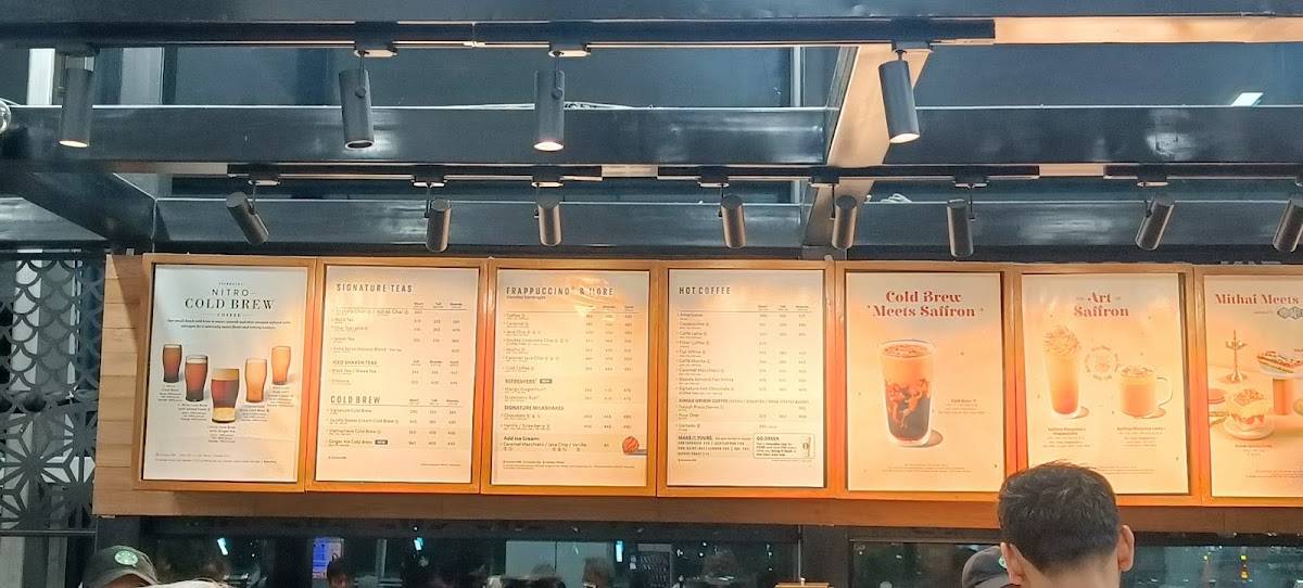 Starbucks menu