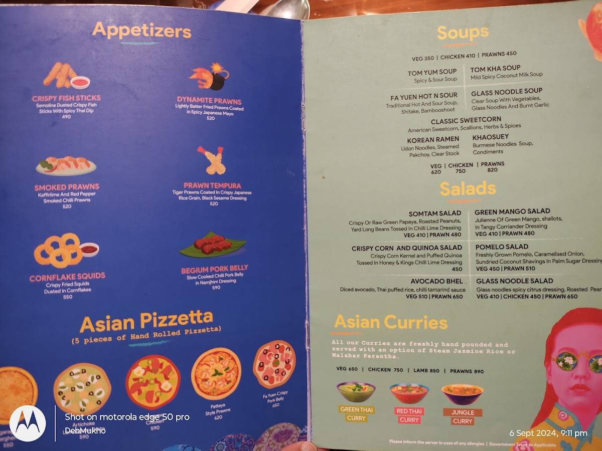Ziu Restaurant menu