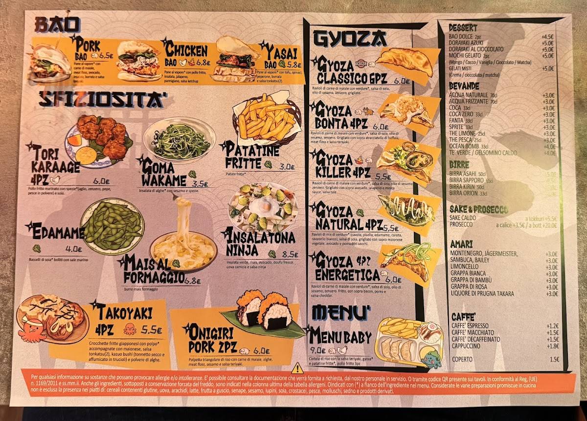Menu di Ninja Ramen Cremona 