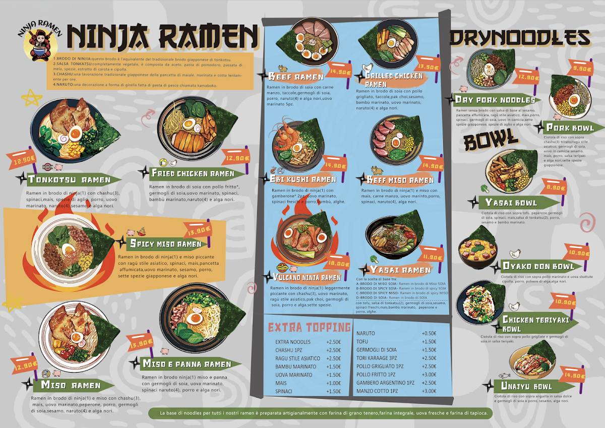 Menu di Ninja Ramen Cremona 