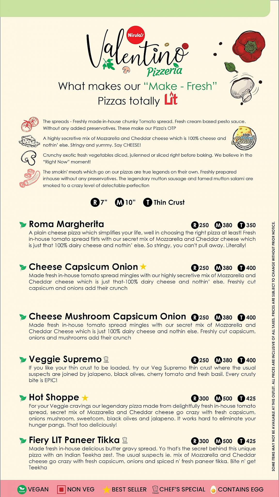 Nirula's Sector 64 menu