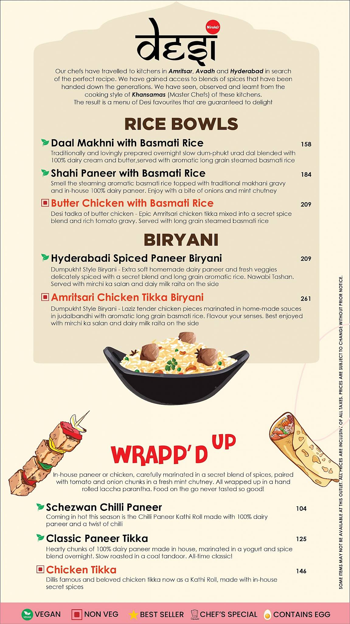 Nirula's Sector 64 menu