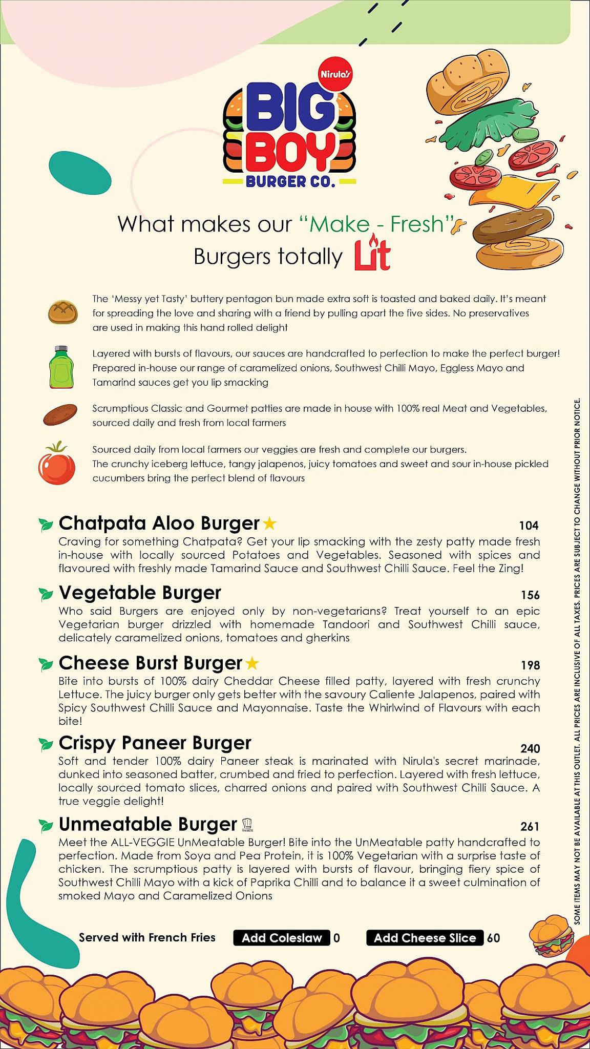 Nirula's Sector 64 menu