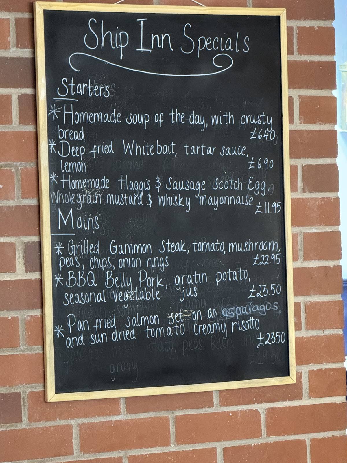Menu at No.1 Fleet Street@The Ship Inn restaurant, Gatehouse of Fleet