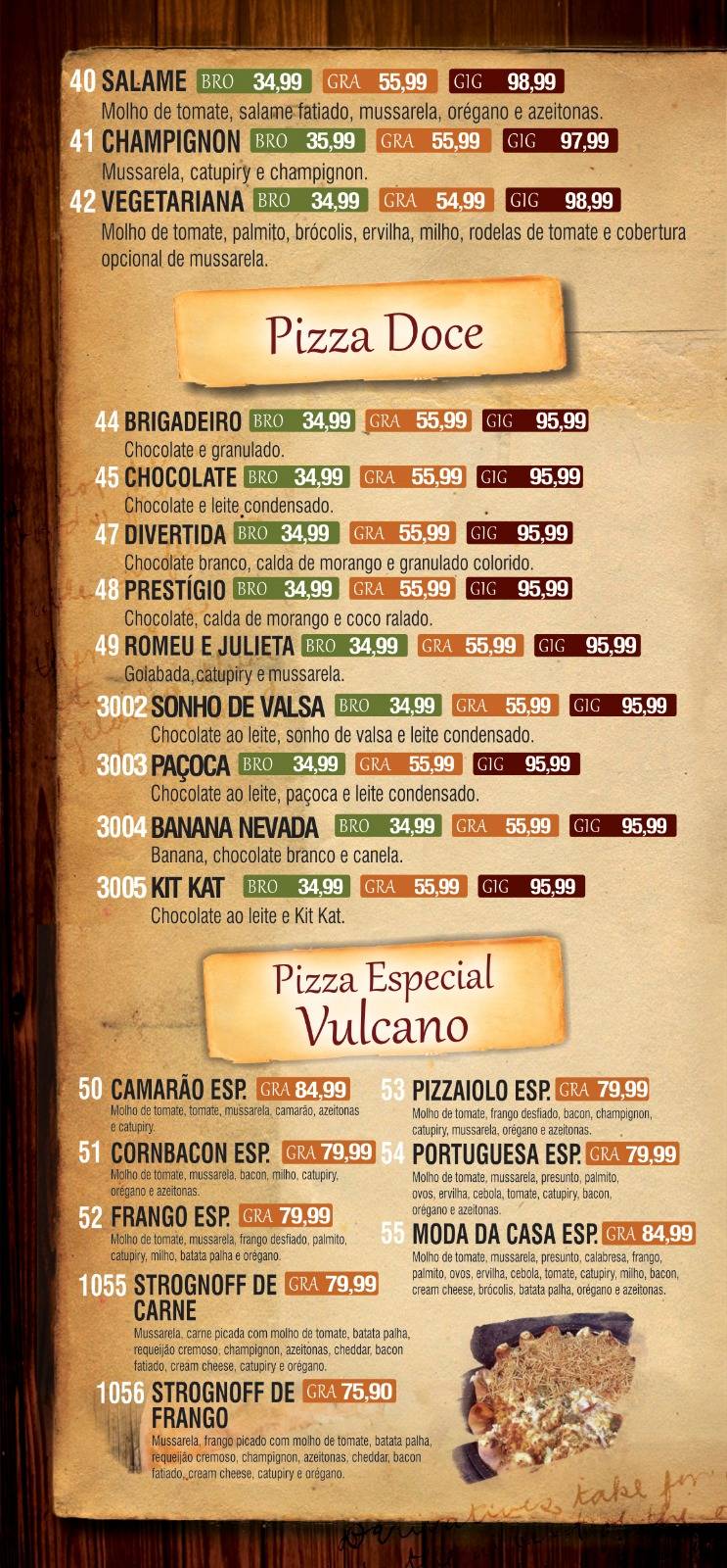 Nonna Pizza Gigante cardápio