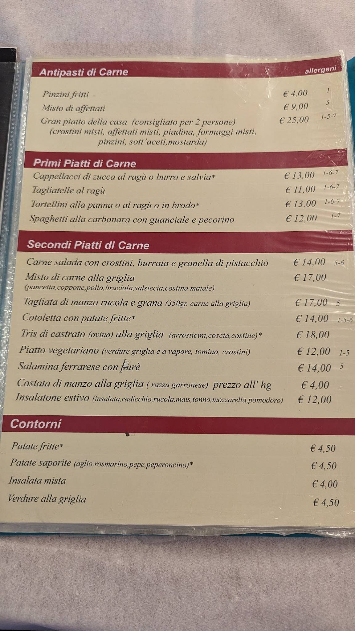 Menu di Ristorante Pizzeria Nonno Papero 