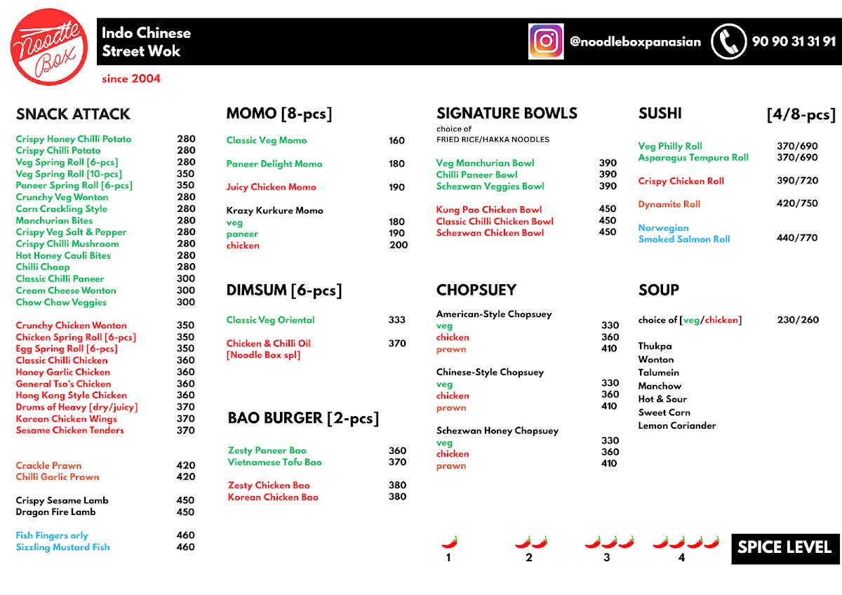 Noodle Box - Authentic Chinese since 2004 menu