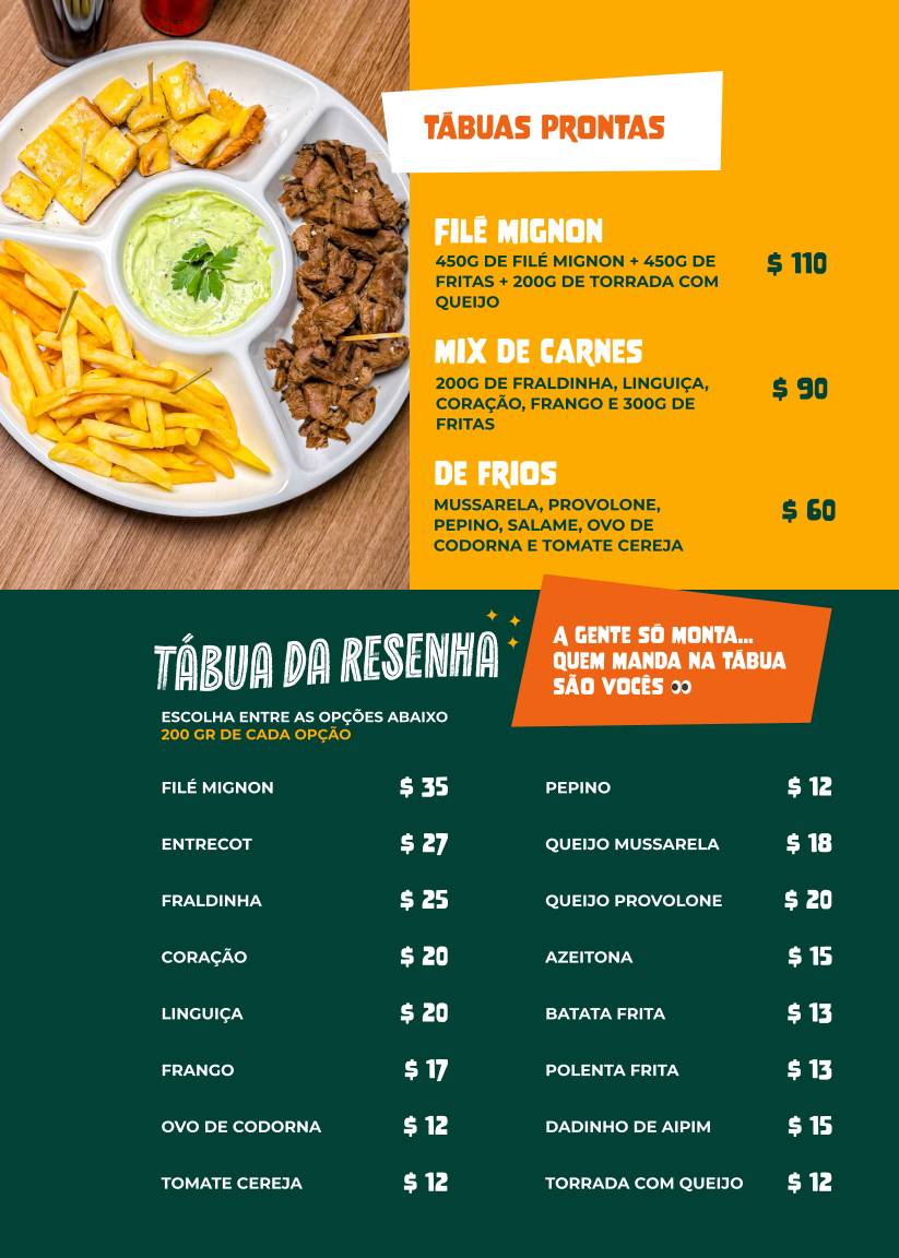 O Seu Boteco cardápio