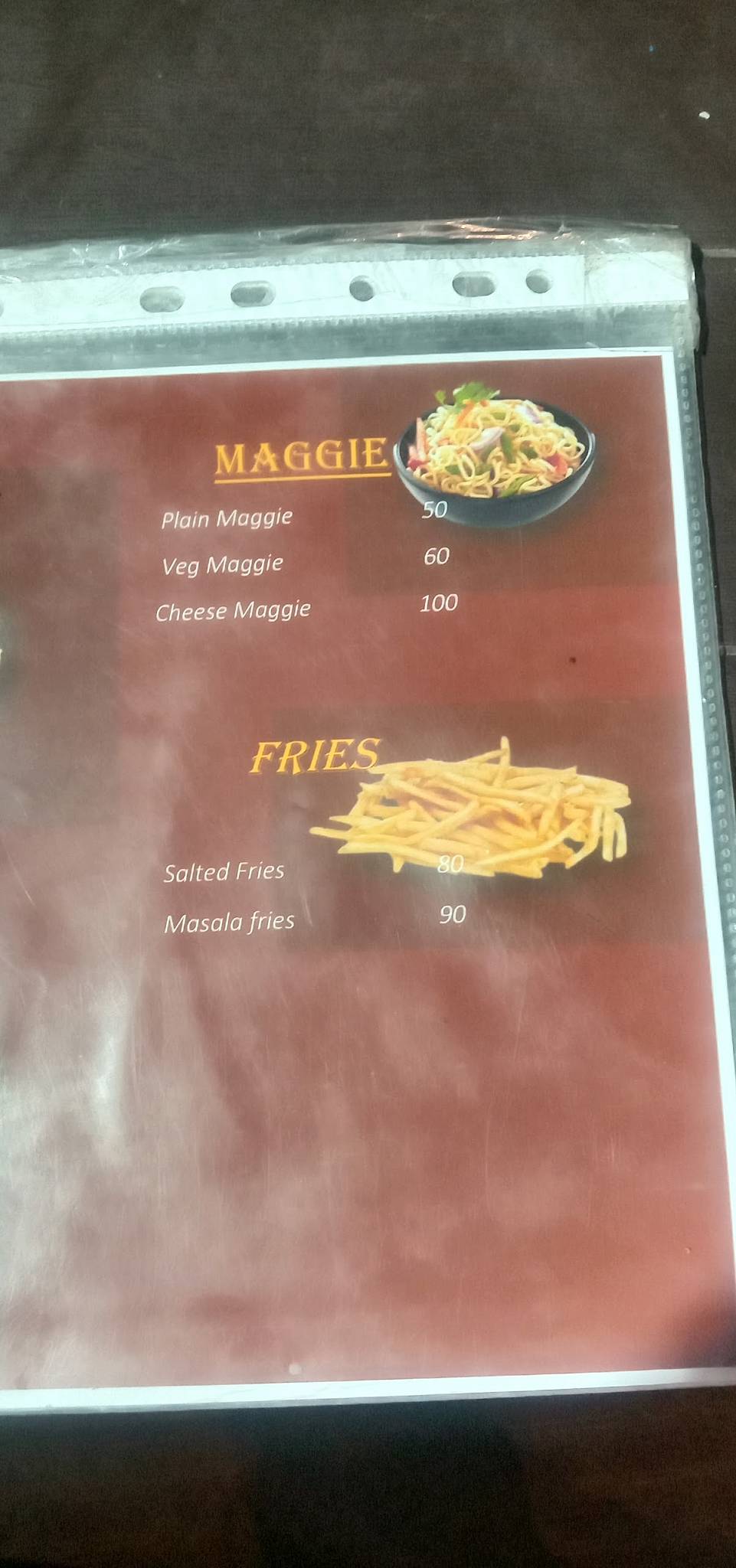 OM FAST FOOD menu