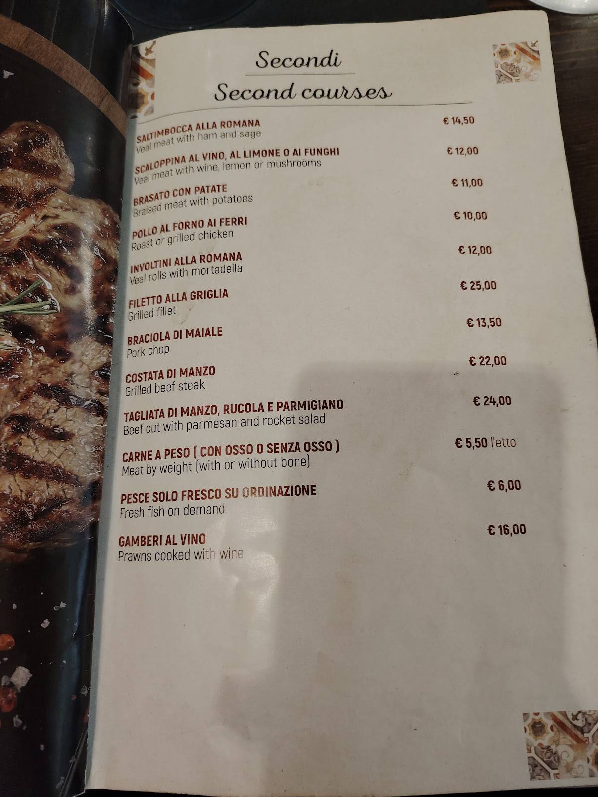 Menu di O'Pazzariello 