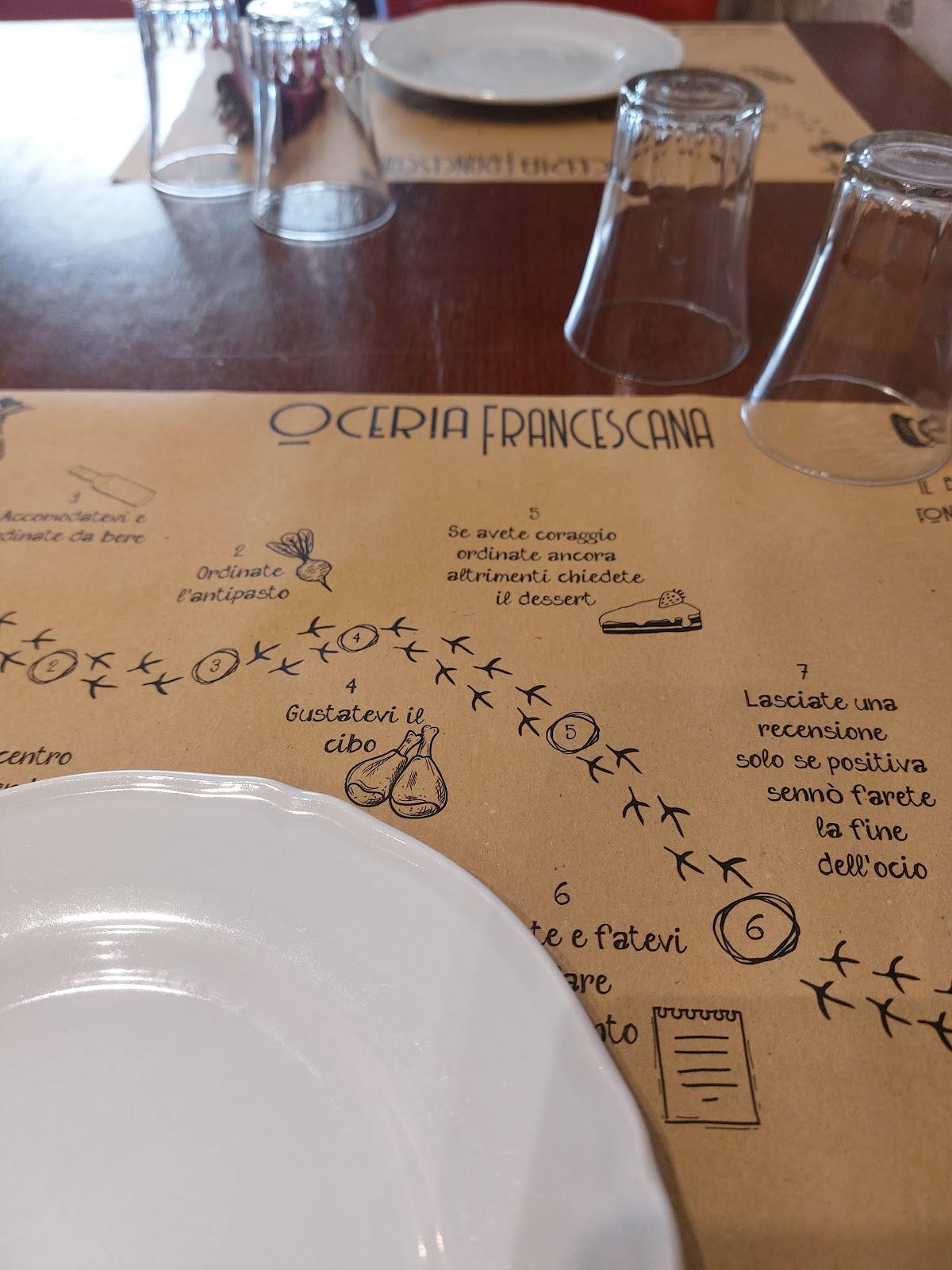 Menu di Oceria Francescana 