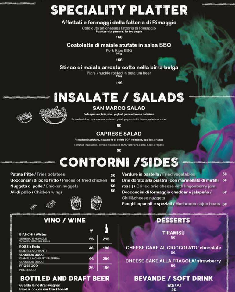 Menu di Off the Hook 